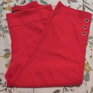 Coral colored cropped pants